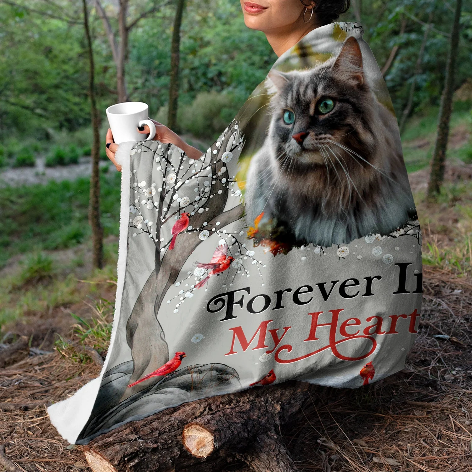 Custom Photo When You Miss Me - Loving, Memorial Gift For Family, Siblings, Friends - Personalized Fleece Blanket - Image 5