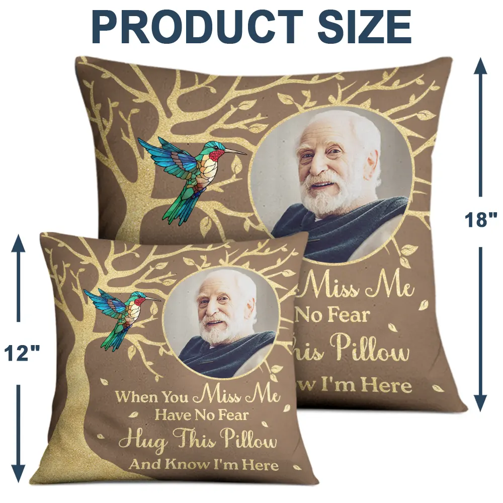 Custom Photo When You Miss Me Memorial - Personalized Pillow - Image 4