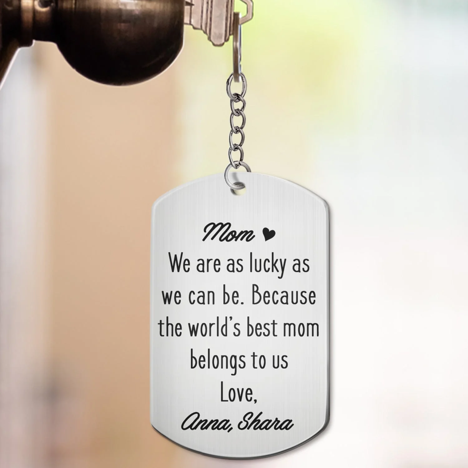 Custom Photo World's Best Mom - Gift For Mom, Mother, Grandma - Personalized Aluminum Keychain - Image 3