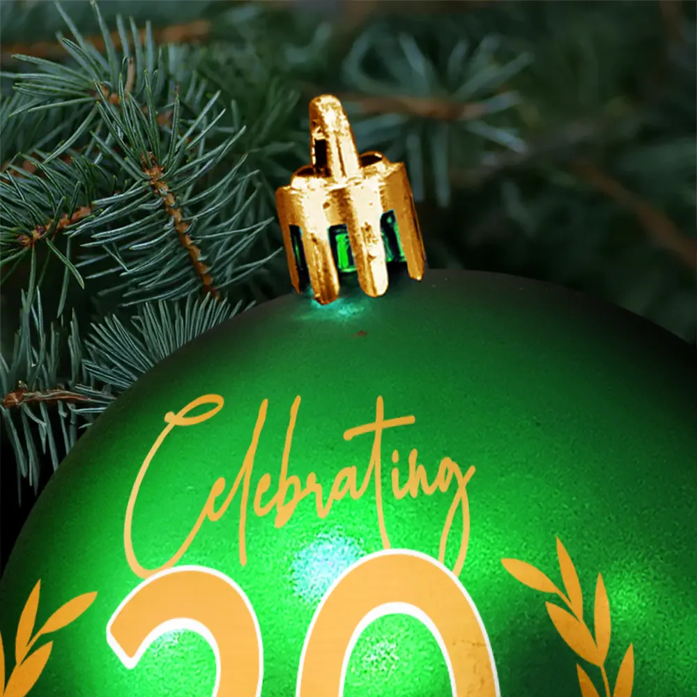 Custom Photo Year Of Love Wedding Anniversary - Personalized Ball Ornament - Image 5