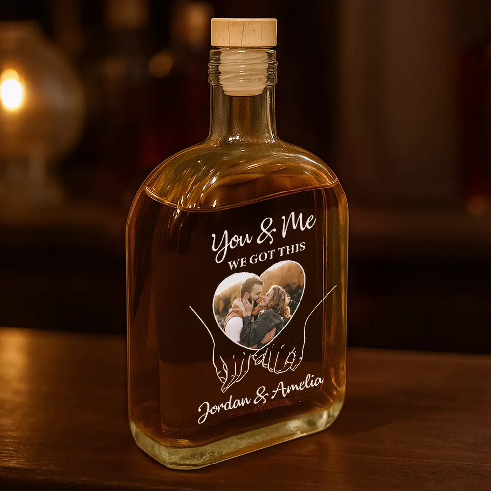 Custom Photo You And Me We Got This - Personalized Whiskey Bottle - Image 3