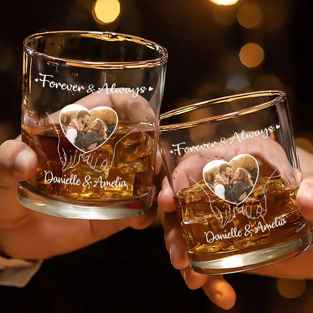 Custom Photo You And Me We Got This - Personalized Whiskey Glass - Image 3