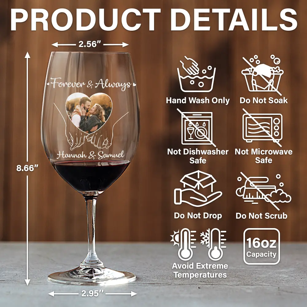 Custom Photo You And Me We Got This - Personalized Wine Glass - Image 5
