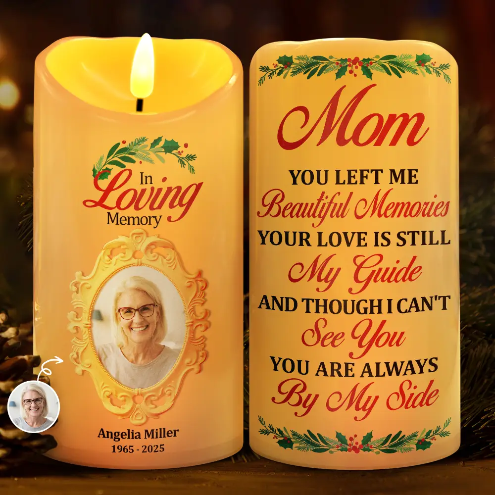 Custom Photo You Are Always By My Side - Personalized Flameless LED Candle