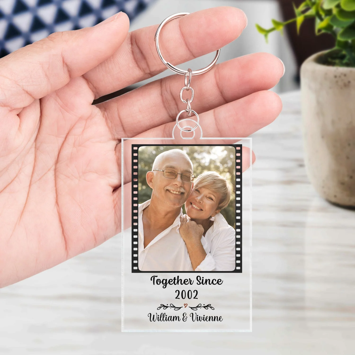 Custom Photo You Are My Greatest Adventure - Gift For Couples - Personalized Custom Rectangle Acrylic Keychain - Image 3