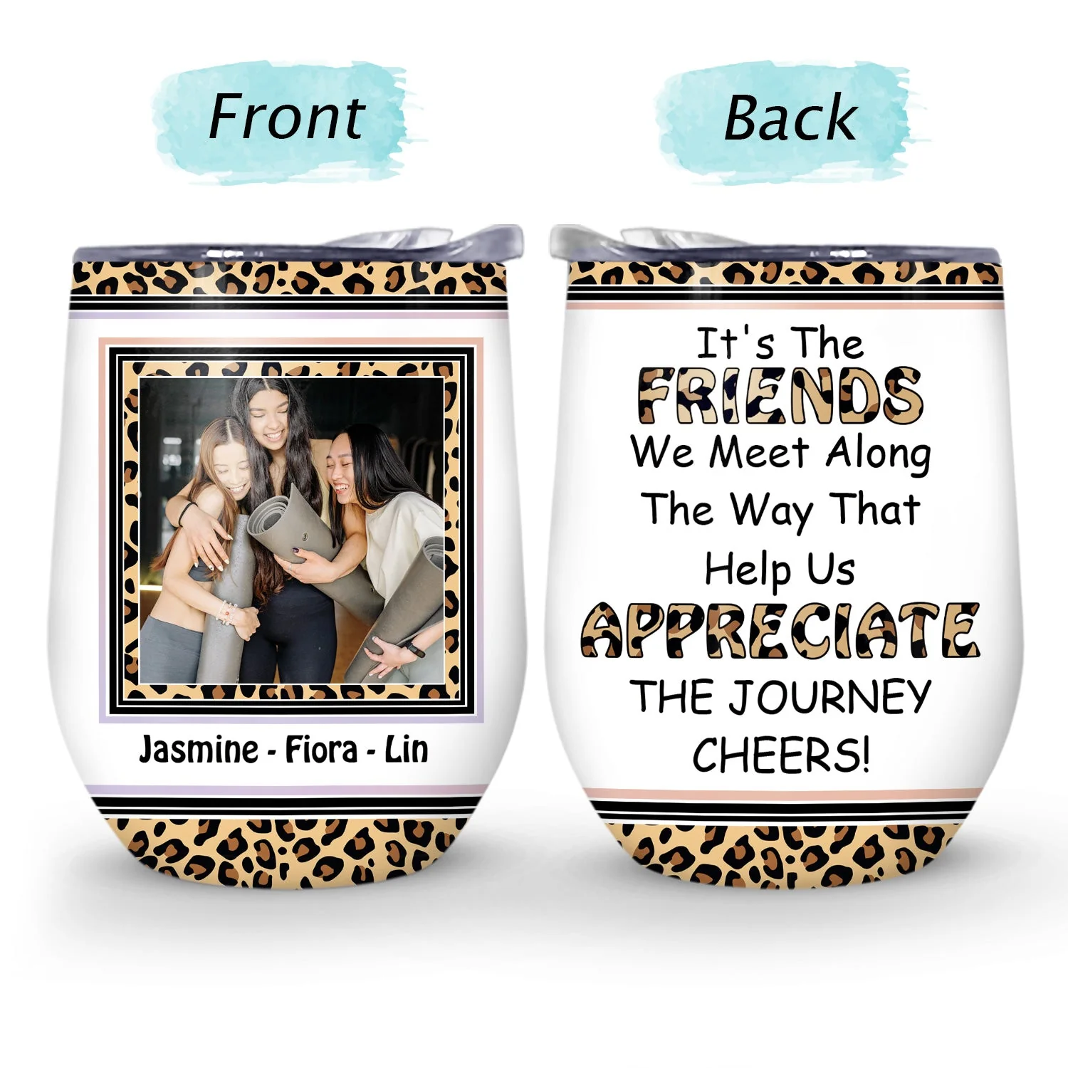 Custom Photo You Are The SHE To My NANIGANS Sisters - Gift For Bestie, Sibling - Personalized Custom Wine Tumbler - Image 4