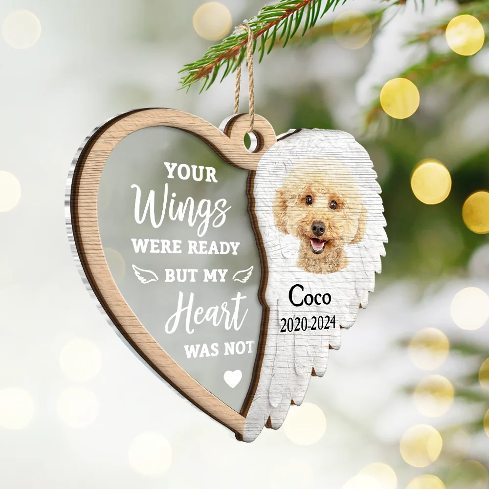 Custom Photo You Left Paw Prints In My Heart - Personalized 2-Layered Mix Ornament - Image 3