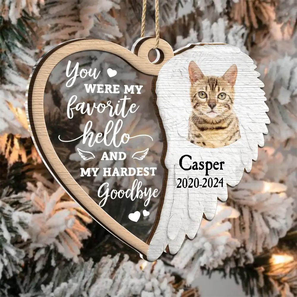 Custom Photo You Left Paw Prints In My Heart - Personalized 2-Layered Mix Ornament - Image 4