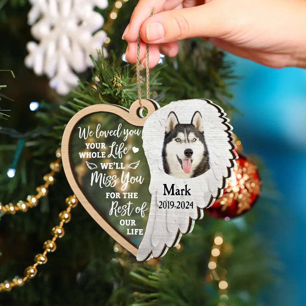 Custom Photo You Left Paw Prints In My Heart - Personalized 2-Layered Mix Ornament - Image 5