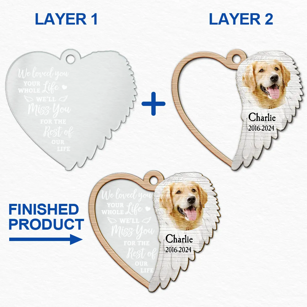 Custom Photo You Left Paw Prints In My Heart - Personalized 2-Layered Mix Ornament - Image 7