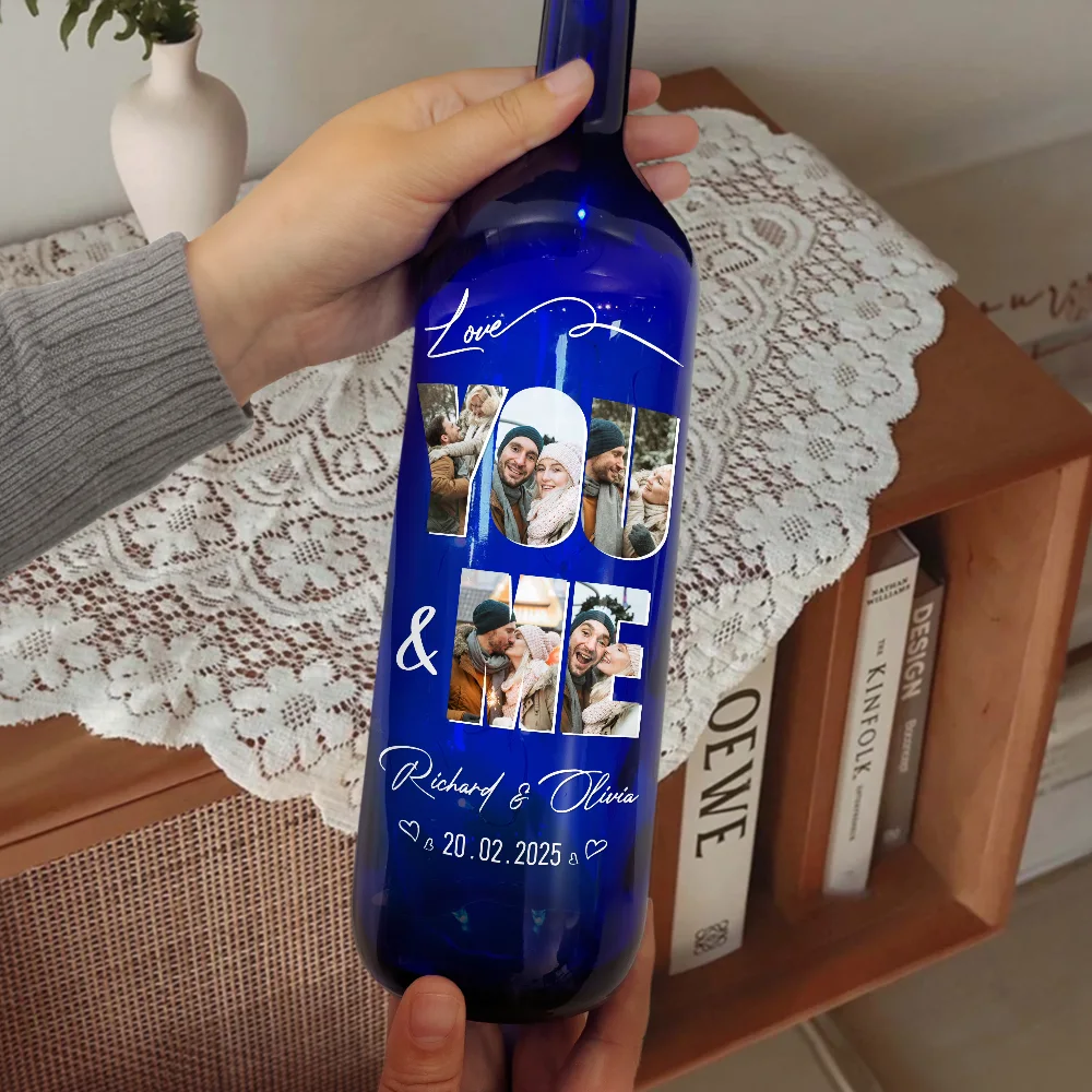 Custom Photo You & Me We Got This Couple - Personalized Bottle Light - Image 2