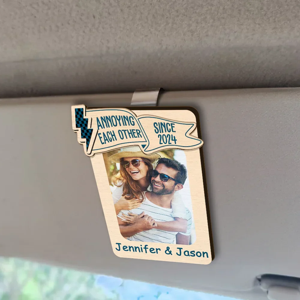 Custom Photo You & Me We Got This - Personalized Custom Shaped Car Visor Clip - Image 2