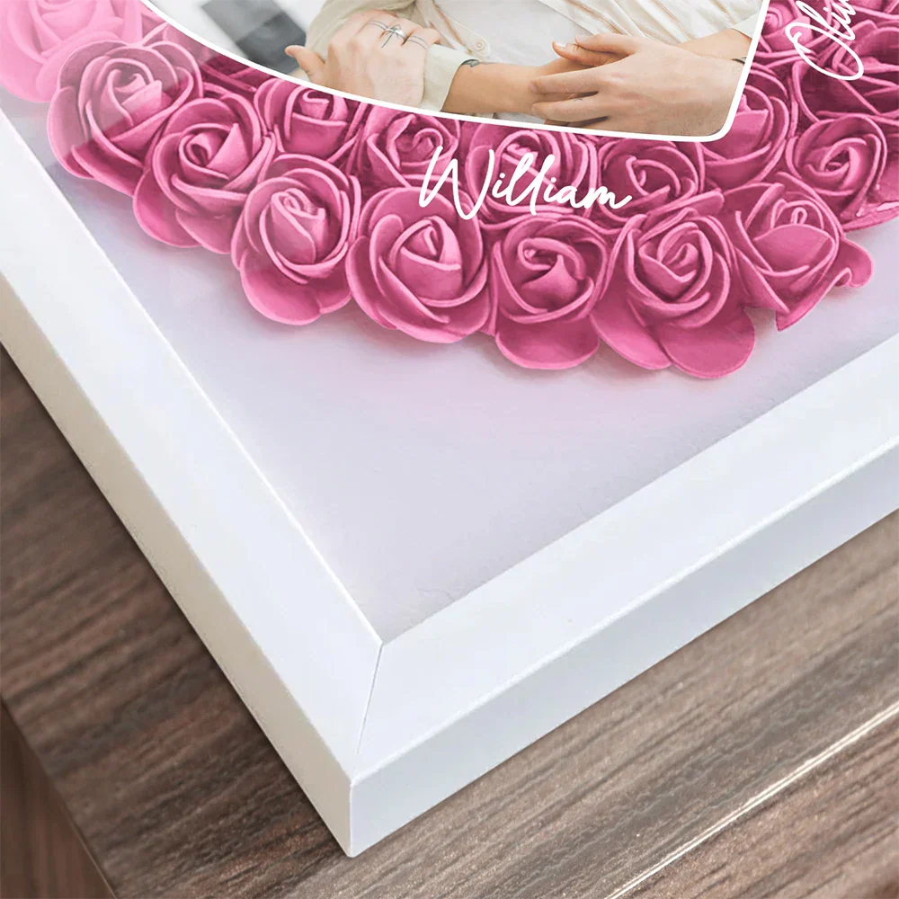 Custom Photo You & Me We Got This - Personalized Flower Shadow Box - Image 4