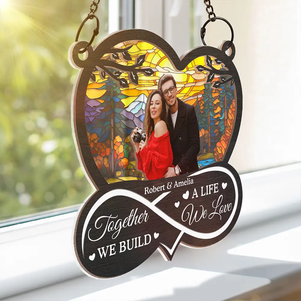 Custom Photo You & Me We Got This Till Our Last Breath Couple - Personalized Window Hanging Suncatcher Ornament - Image 4