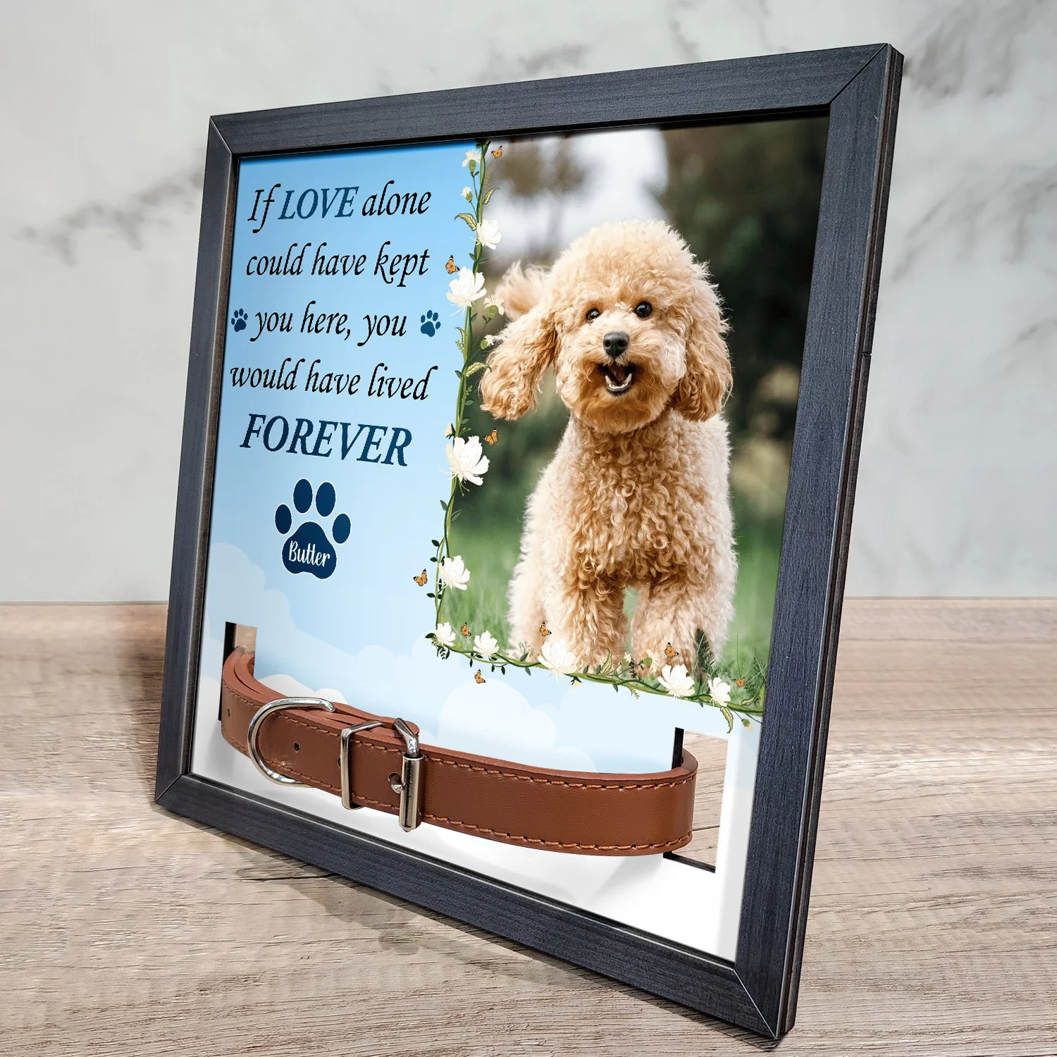 Custom Photo You Were My Favorite Hello And Hardest Goodbye - Memorial, Sympathy Gift For Dog Owners, Cat Lovers - Personalized Pet Loss Sign, Collar Frame - Image 2