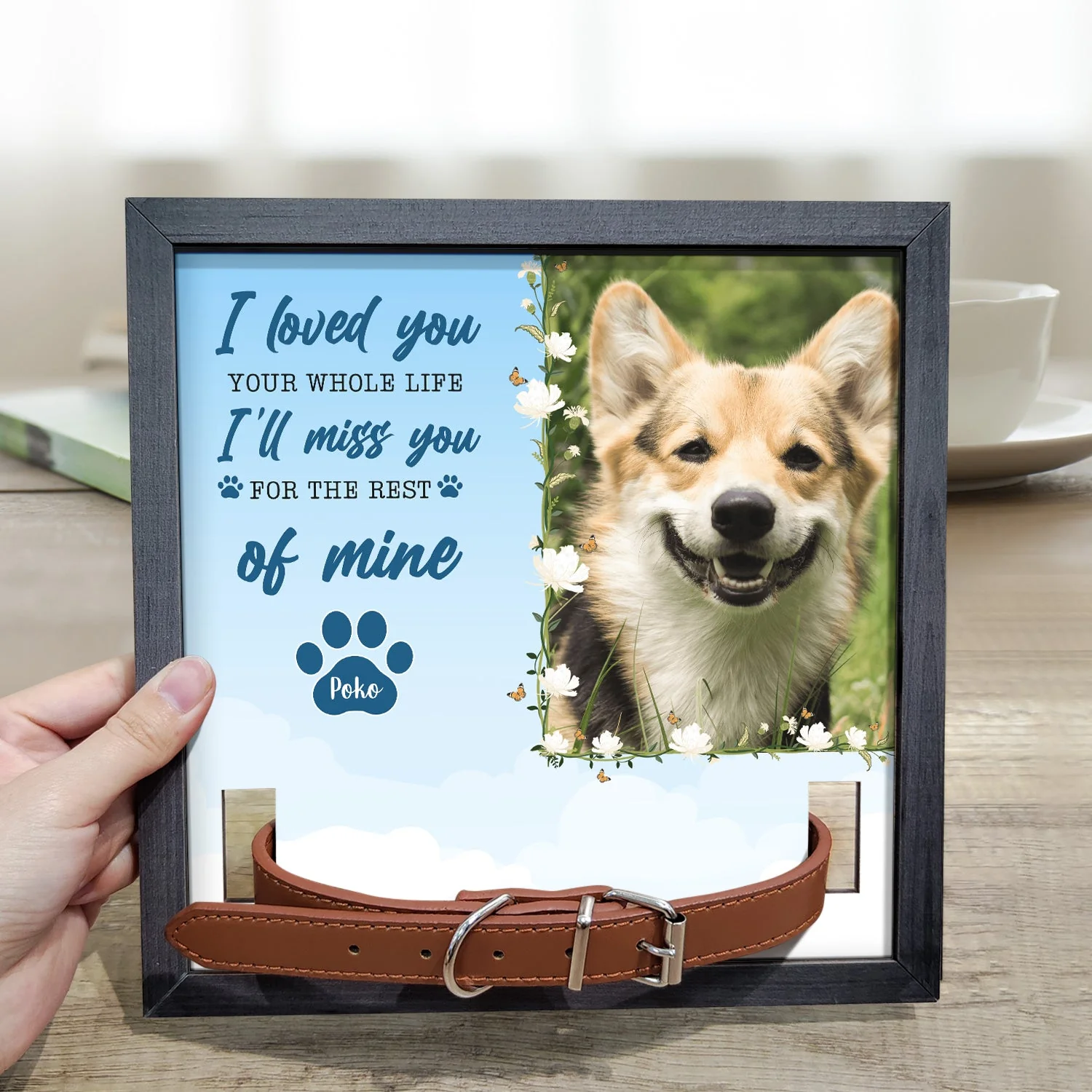 Custom Photo You Were My Favorite Hello And Hardest Goodbye - Memorial, Sympathy Gift For Dog Owners, Cat Lovers - Personalized Pet Loss Sign, Collar Frame - Image 3