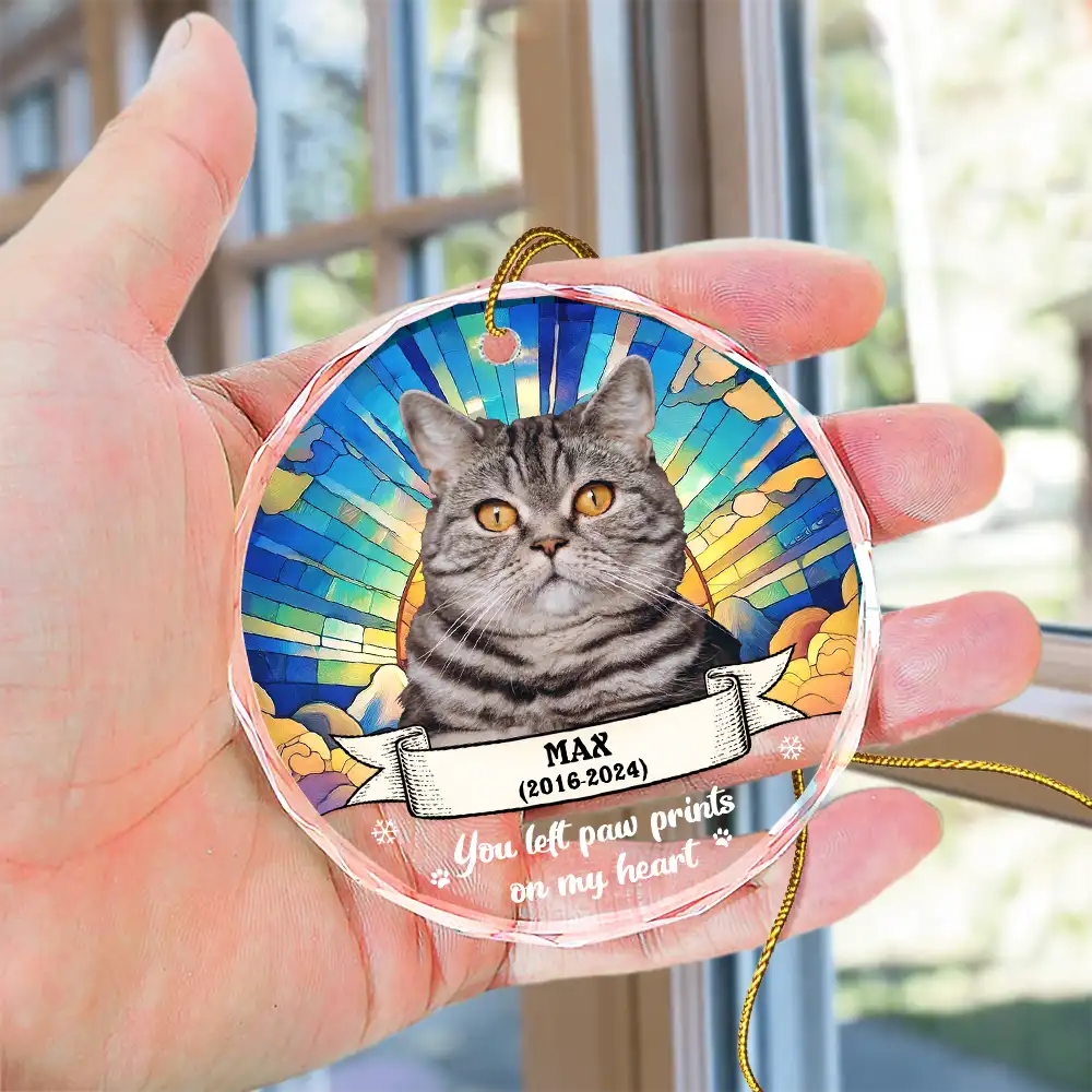Custom Photo You Were My Favorite Hello And Hardest Goodbye - Personalized Circle Glass Ornament - Image 5