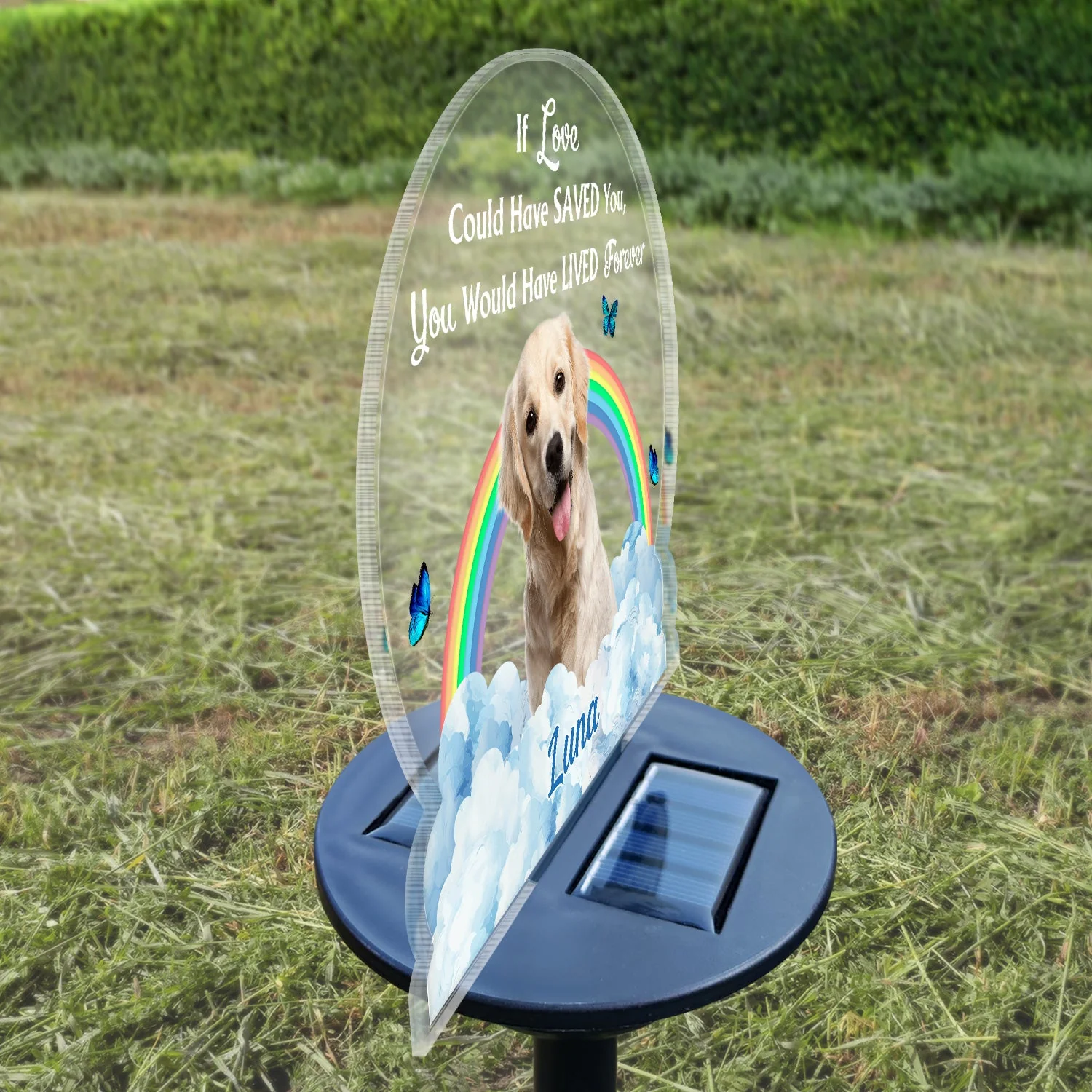 Custom Photo You Were My Favorite Hello - Memorial Gift For Dog Lovers, Cat Lovers, Pet Lovers - Personalized Solar Light - Image 4