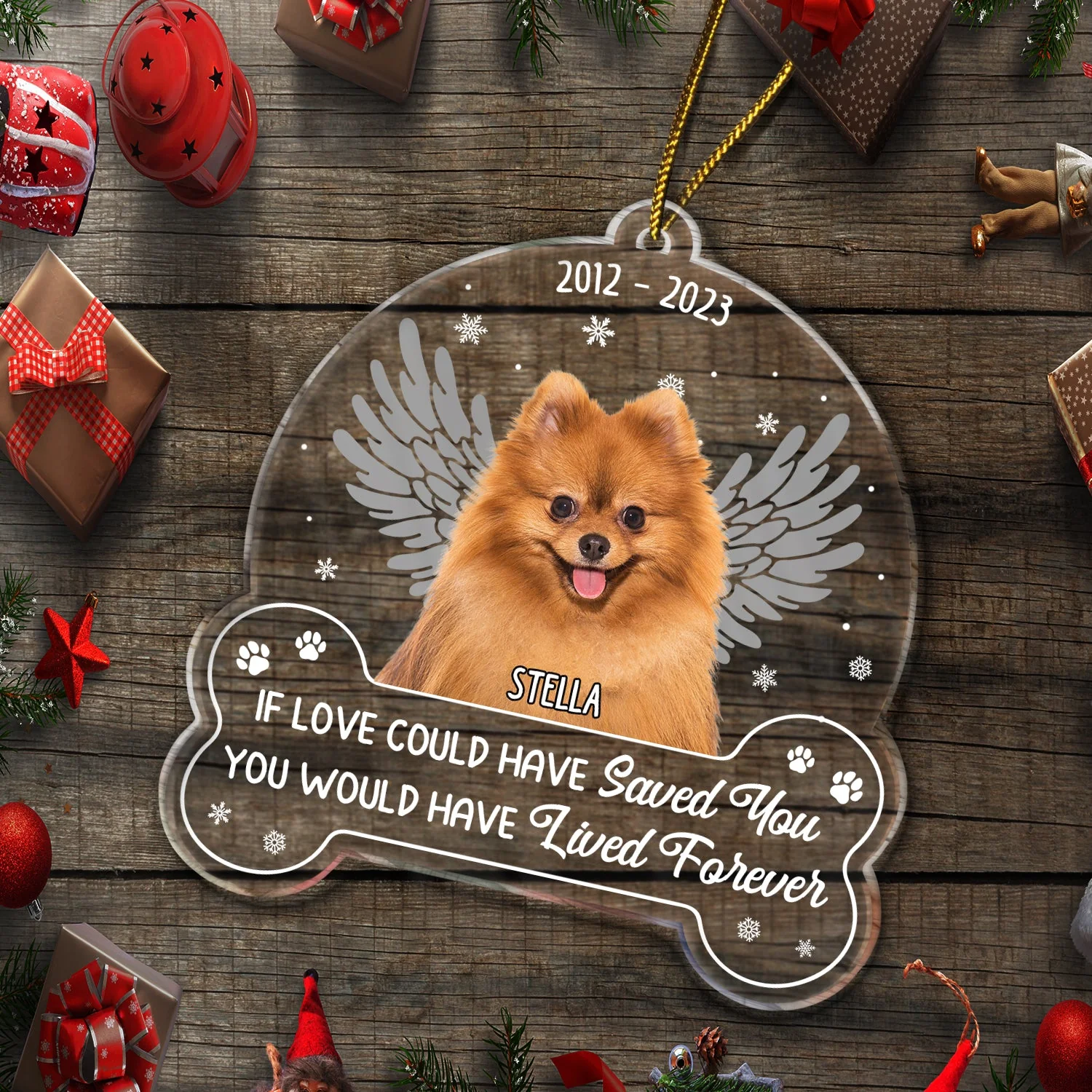 Custom Photo You Were My Favorite Hello - Memorial Gift For Dog Lovers - Personalized Custom Shaped Acrylic Ornament - Image 6