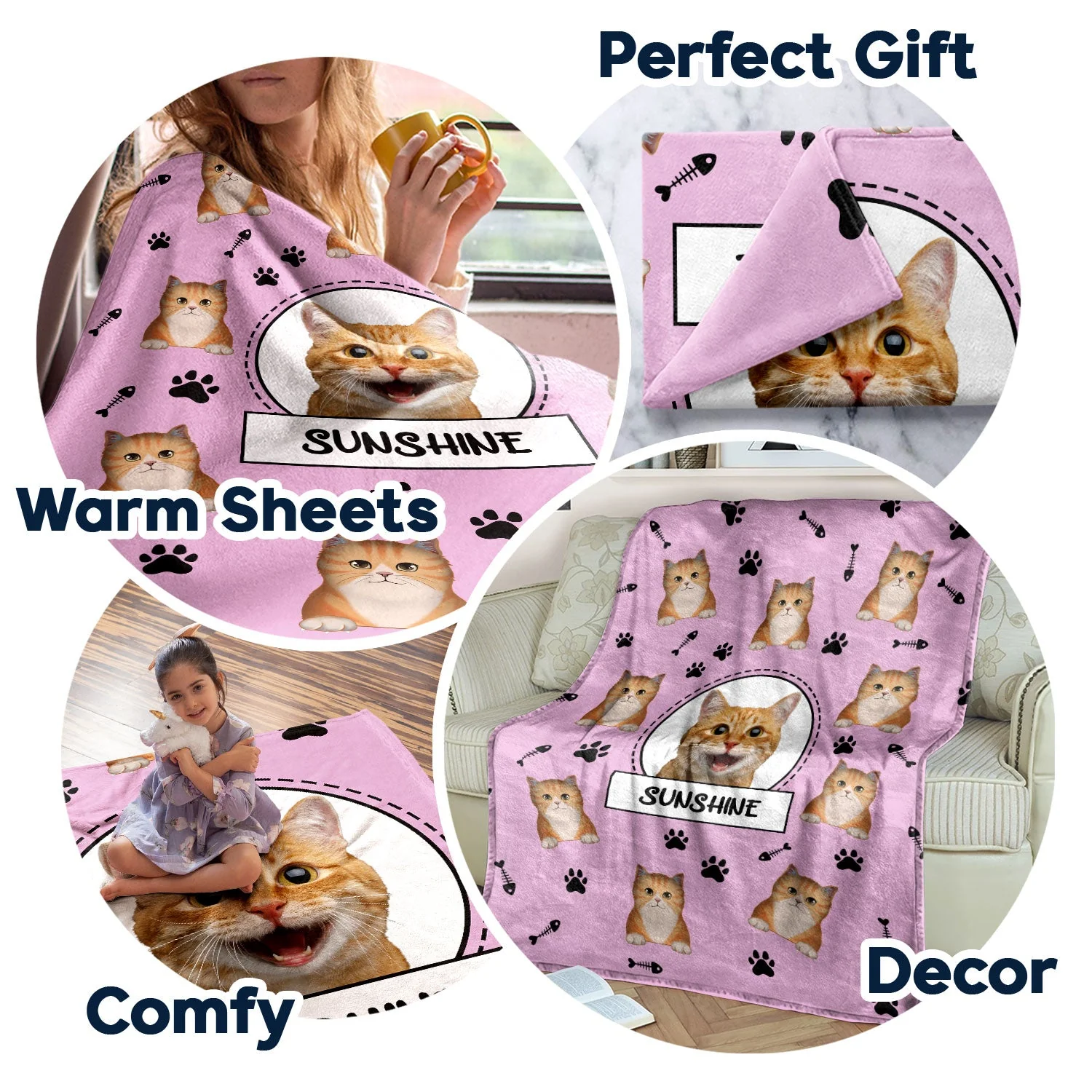 Custom Photo Your Dog Cat - Gift For Pet Lovers - Personalized Fleece Blanket - Image 8