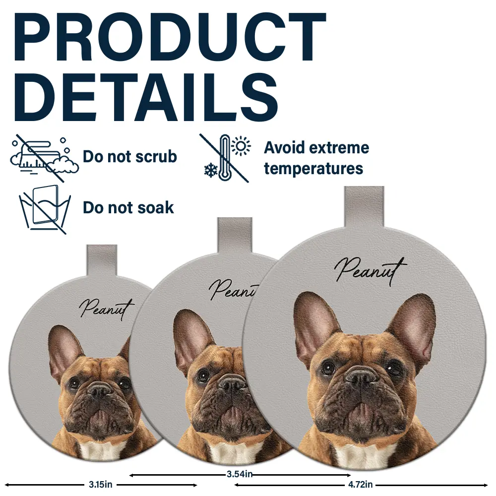 Custom Photo Your Dog Cat Pet - Personalized Custom Shaped Leather Keychain - Image 5