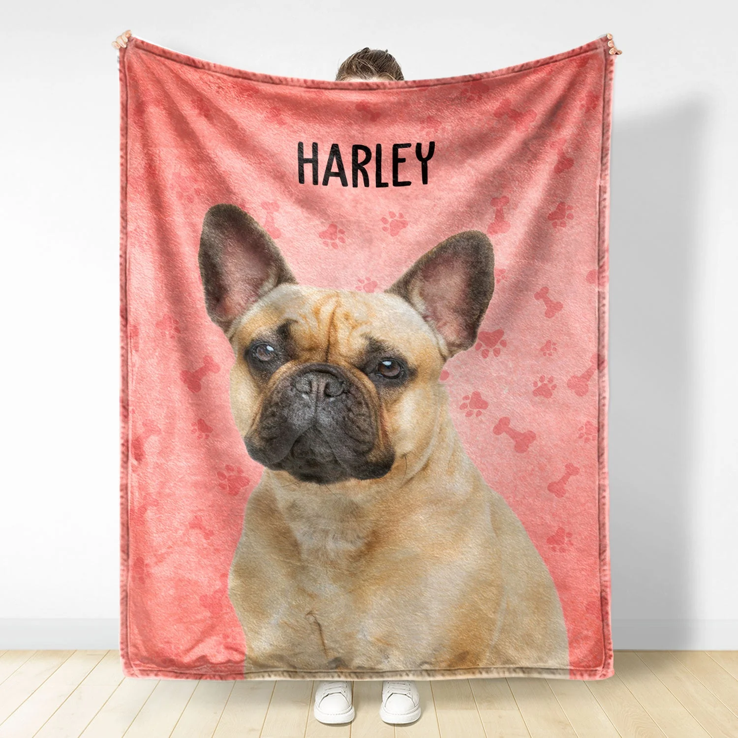 Custom Photo Your Dog Semi-Real Style - Gift For Dog Lovers, Dog Mom, Dog Dad - Personalized Fleece Blanket - Image 3