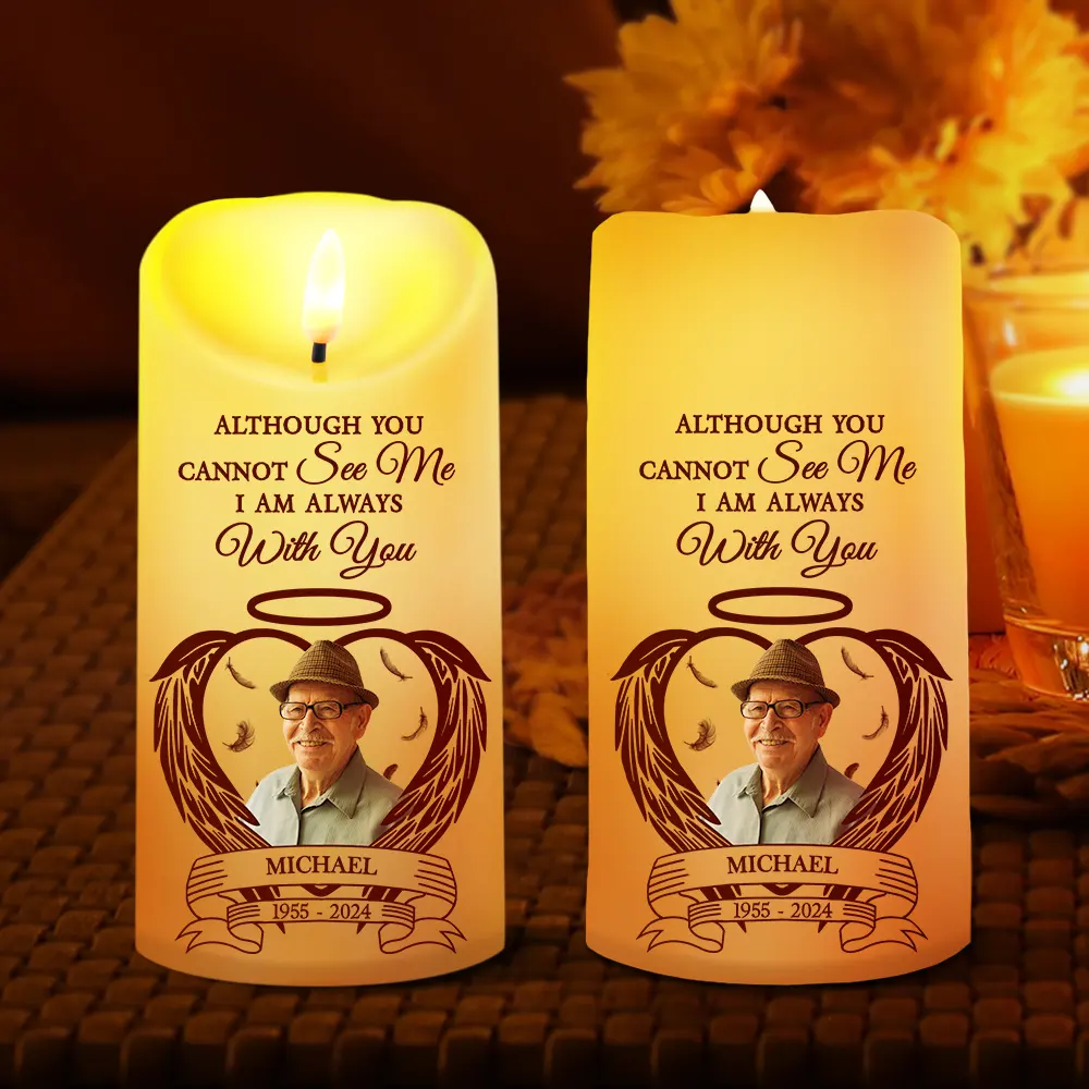 Custom Photo Your Light Always Shine In My Heart - Personalized Flameless LED Candle - Image 3