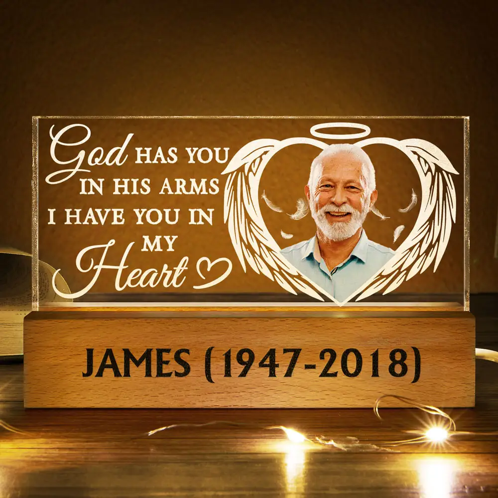 Custom Photo Your Light Always Shine In My Heart - Personalized Rectangle LED Light - Image 4