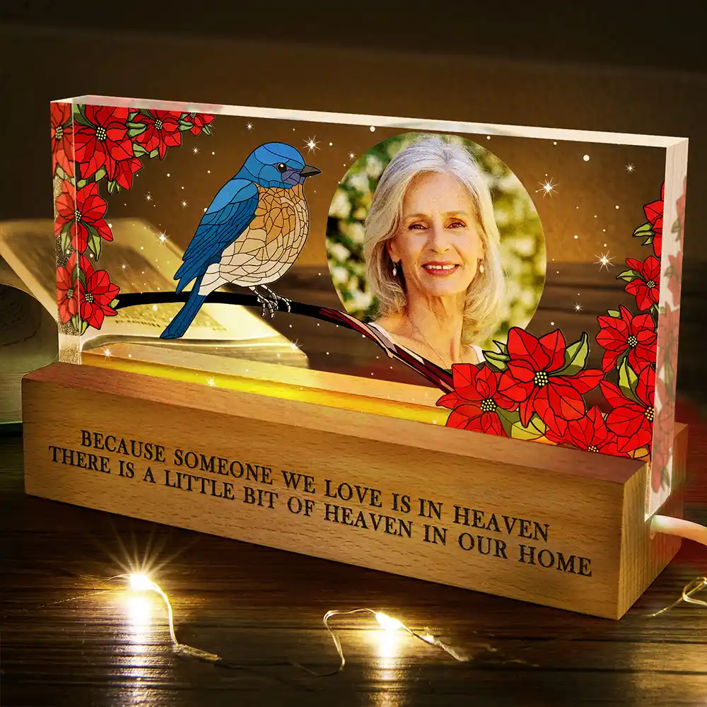 Custom Photo Your Light Will Always Shine In My Heart Memorial - Personalized Rectangle LED Light - Image 5