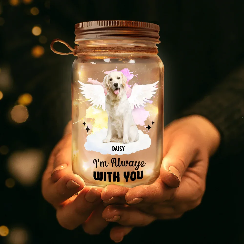 Custom Photo Your Light Will Always Shine In My Heart - Personalized Mason Jar Light - Image 4
