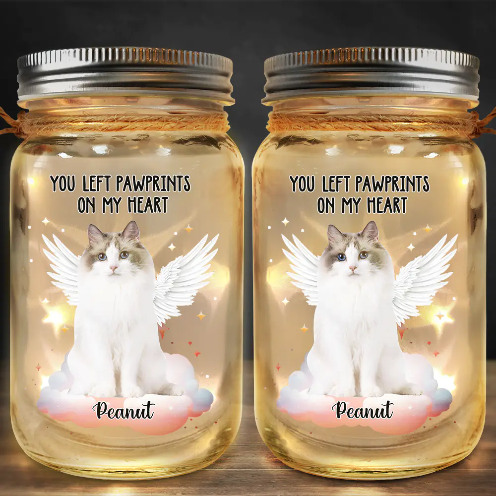 Custom Photo Your Light Will Always Shine - Memorial Gift For Pet Lovers, Dog Lovers, Cat Lovers - Personalized Mason Jar Light - Image 2
