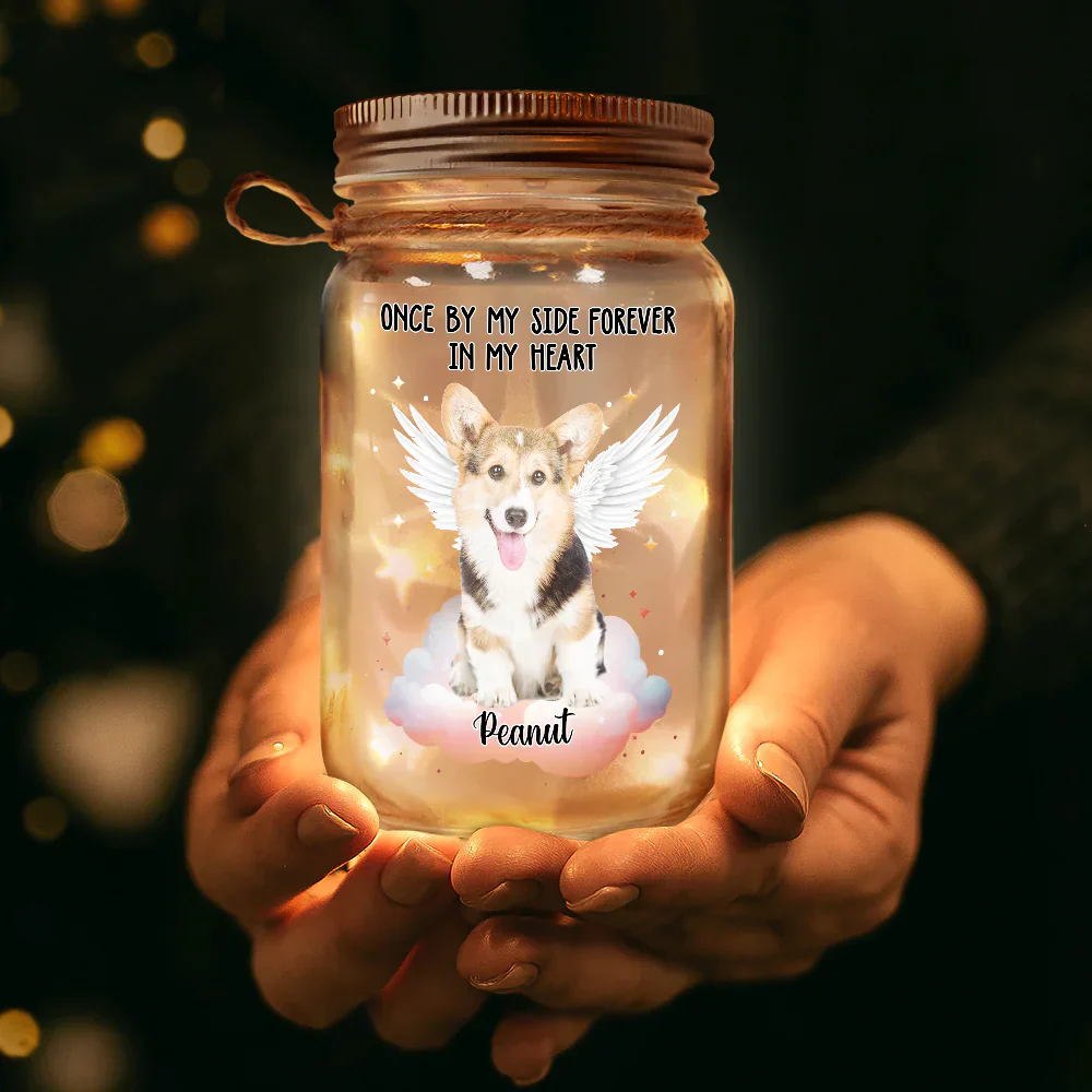 Custom Photo Your Light Will Always Shine - Memorial Gift For Pet Lovers, Dog Lovers, Cat Lovers - Personalized Mason Jar Light - Image 3