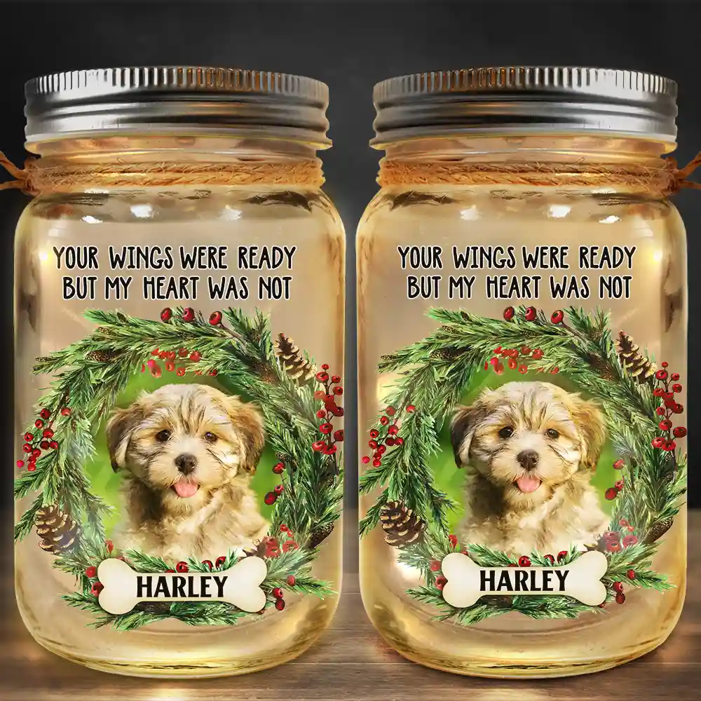 Custom Photo Your Light Will Shine In My Heart - Personalized Mason Jar Light - Image 2
