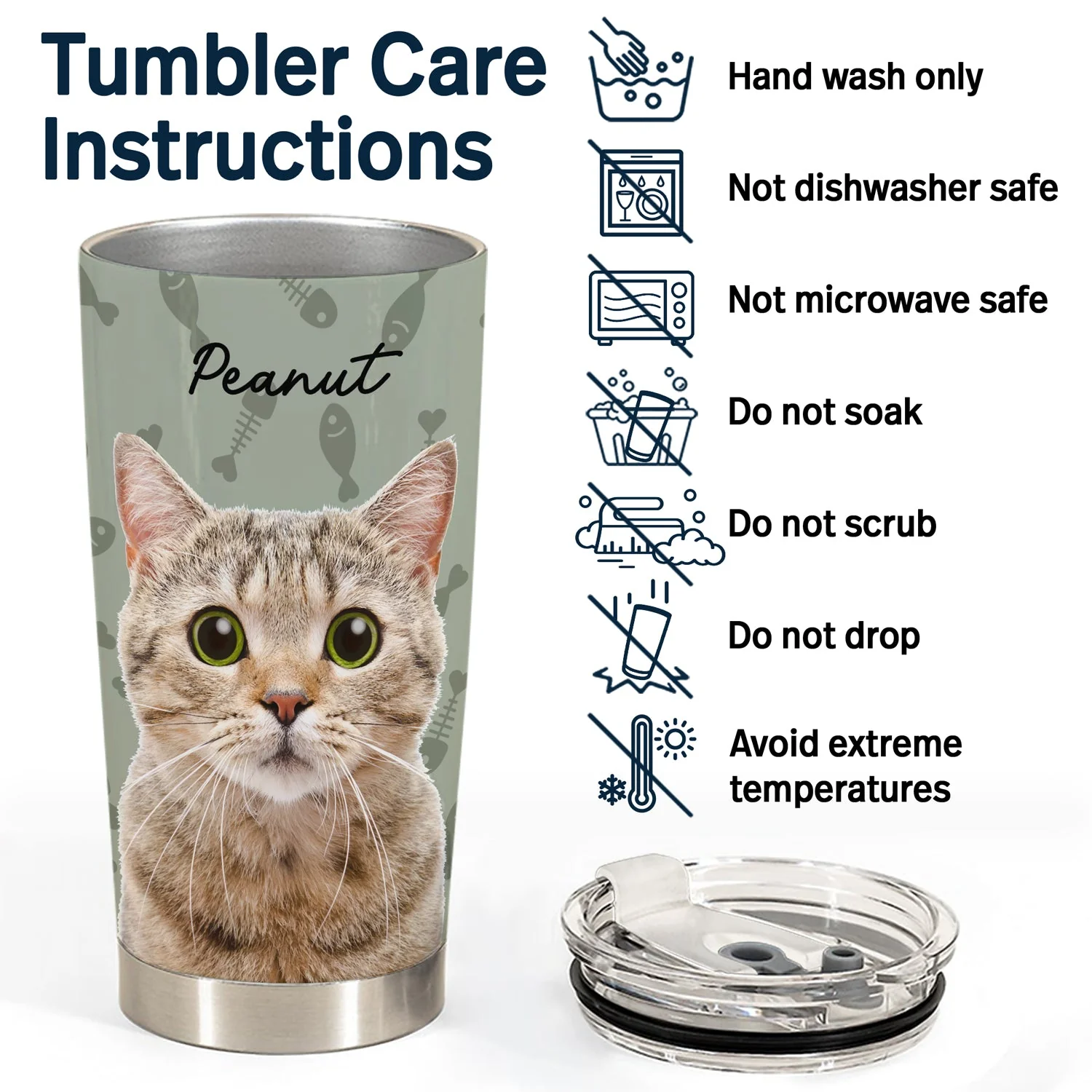 Custom Photo Your Pet - Gift For Dog Lovers, Cat Lovers - Personalized Tumbler - Image 6