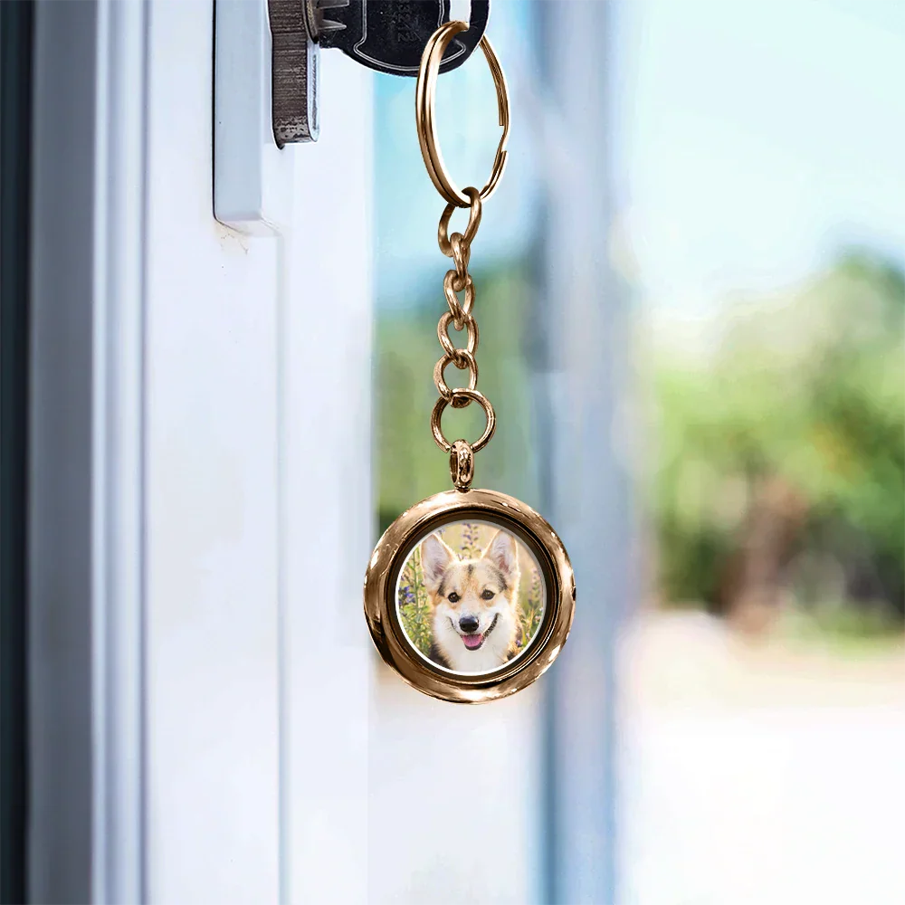 Custom Photo Your Wings Were Ready But My Heart Was Not Memorial Pet, Family - Personalized Keepsake Keychain - Image 4