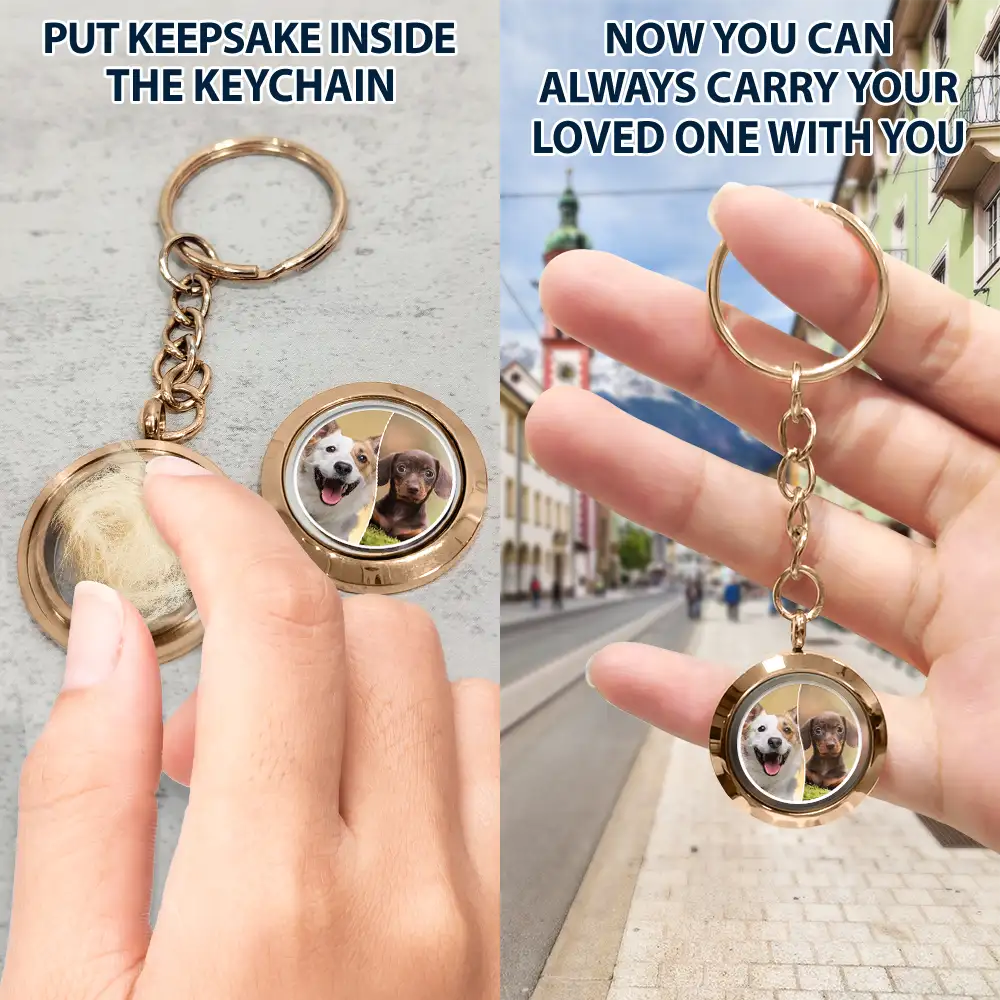 Custom Photo Your Wings Were Ready But My Heart Was Not Memorial Pet, Family - Personalized Keepsake Keychain - Image 5