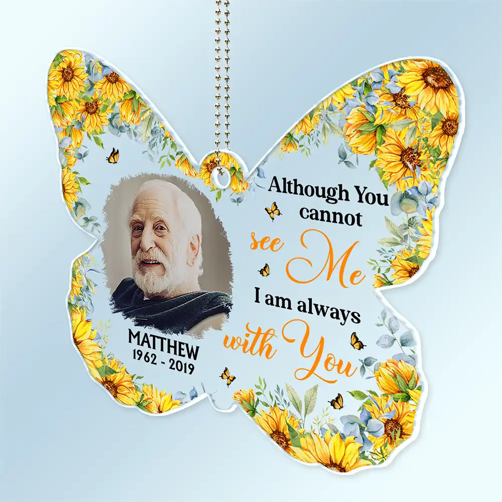 Custom Photo Your Wings Were Ready But My Heart Was Not - Personalized Acrylic Car Hanger - Image 2