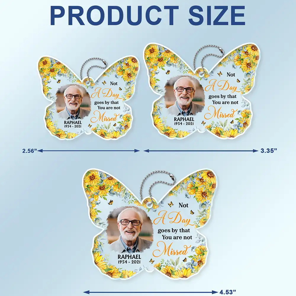 Custom Photo Your Wings Were Ready But My Heart Was Not - Personalized Acrylic Car Hanger - Image 4