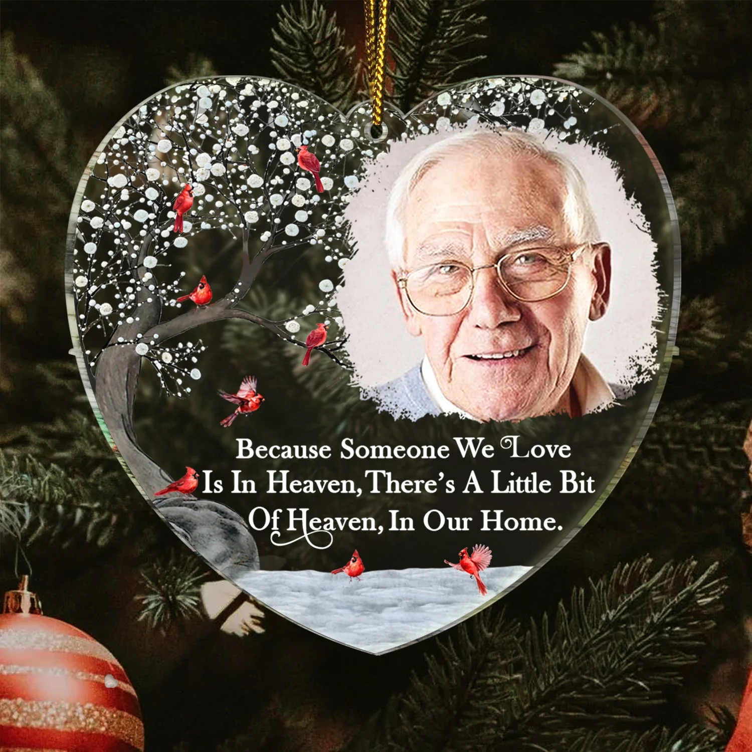 Custom Photo Your Wings Were Ready - Christmas, Memorial Gift For Family, Friends - Personalized Custom Shaped Acrylic Ornament - Image 3