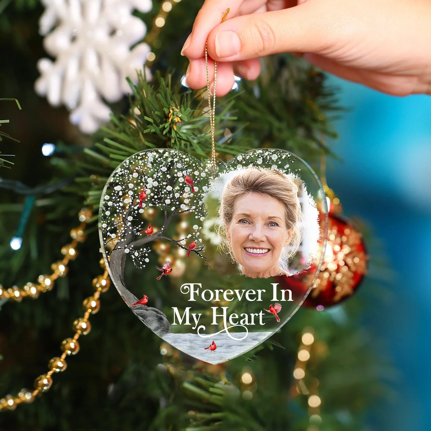 Custom Photo Your Wings Were Ready - Christmas, Memorial Gift For Family, Friends - Personalized Custom Shaped Acrylic Ornament - Image 4