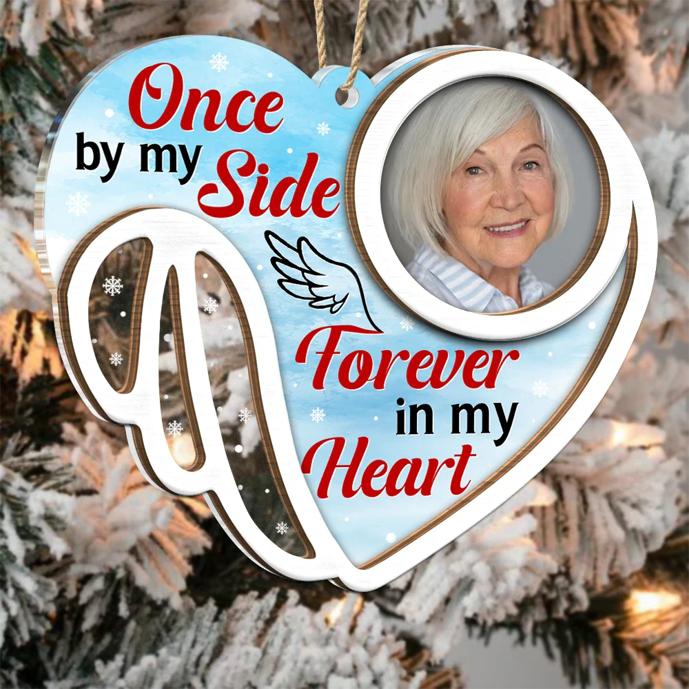 Custom Photo Your Wings Were Ready - Personalized 2-Layered Mix Ornament - Image 3