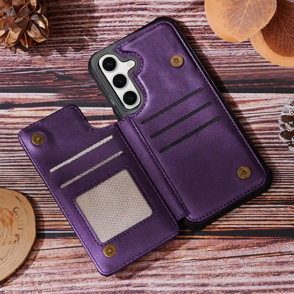 Cute Dogs And Cats Aesthetic Pattern - Personalized Leather Flip Wallet Phone Case - Image 6