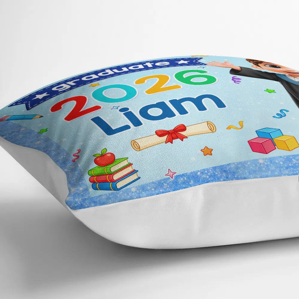 Cute Graduation Kid Kindergarten Preschool - Personalized Pillow - Image 3