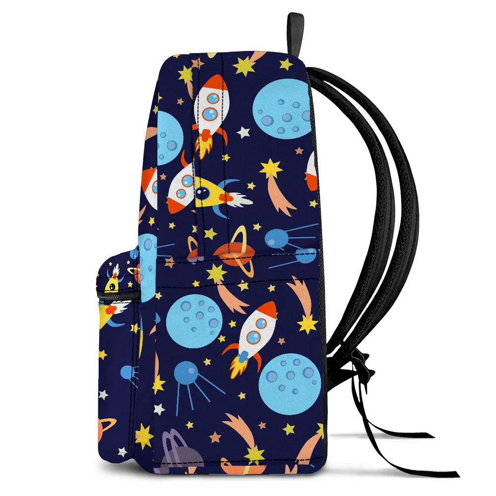 Cute Vehicle Background - Personalized Canvas Backpack - Image 3