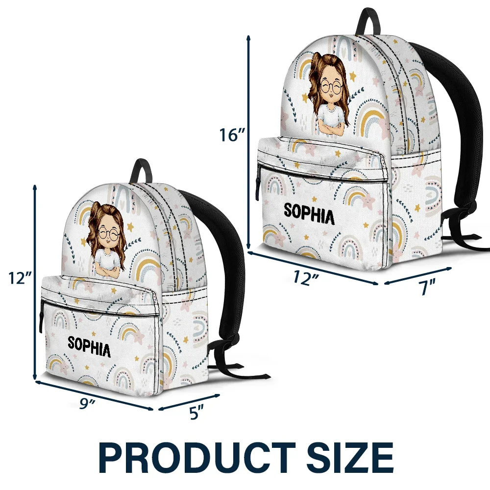 Cute Vehicle Background - Personalized Canvas Backpack - Image 4