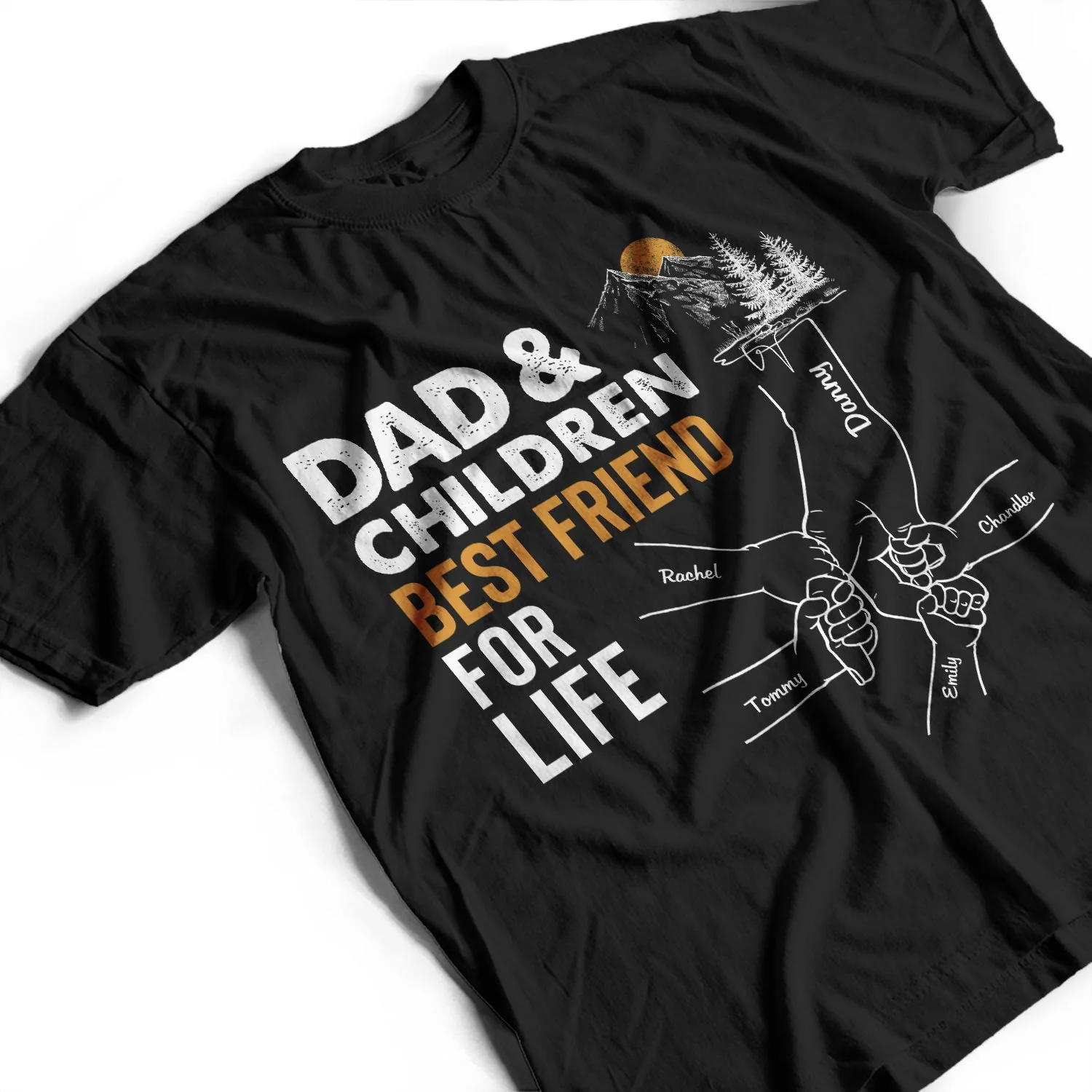 Dad And Daughter Best Friends For Life - Birthday, Loving Gift For Daddy, Father, Grandpa, Grandfather - Personalized Custom T Shirt - Image 4