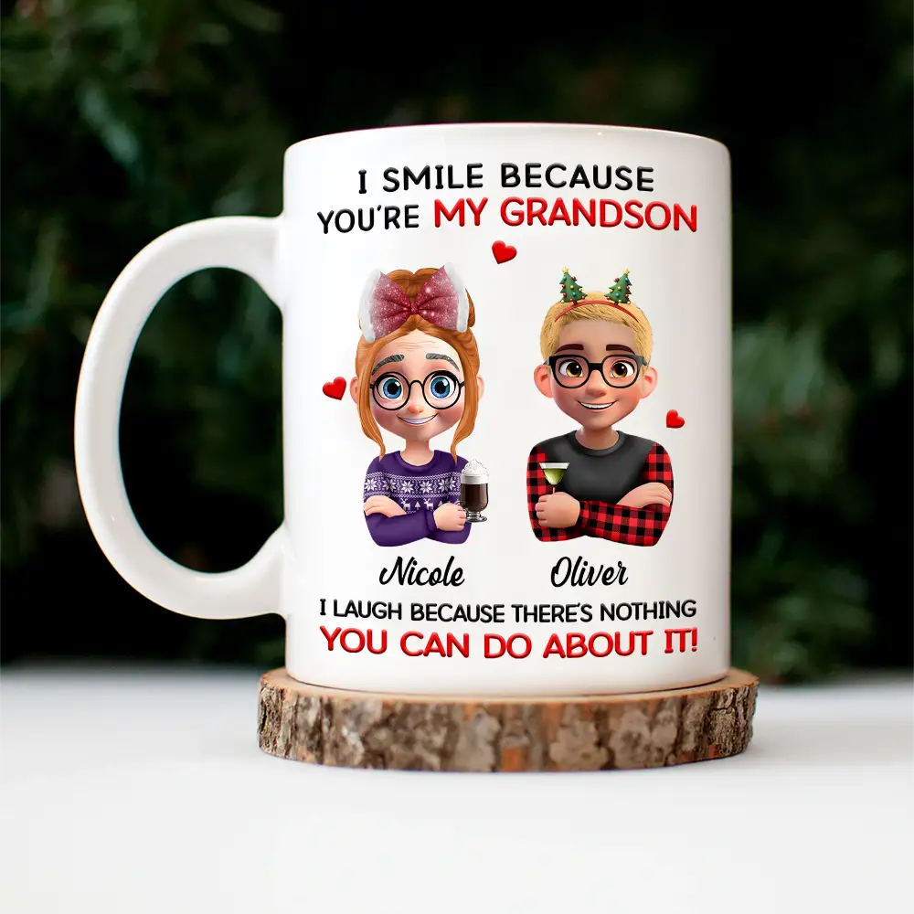 Dad Daughter I Laugh Because There’s Nothing You Can Do About It - Personalized Mug - Image 4