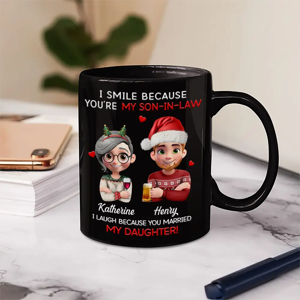 Dad Daughter I Laugh Because There’s Nothing You Can Do About It - Personalized Mug - Image 5