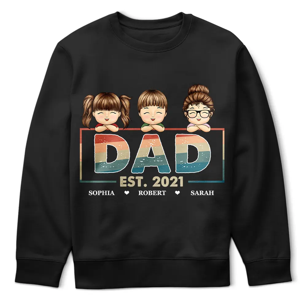 Dad Est Grandpa Father - Personalized T Shirt - Image 5
