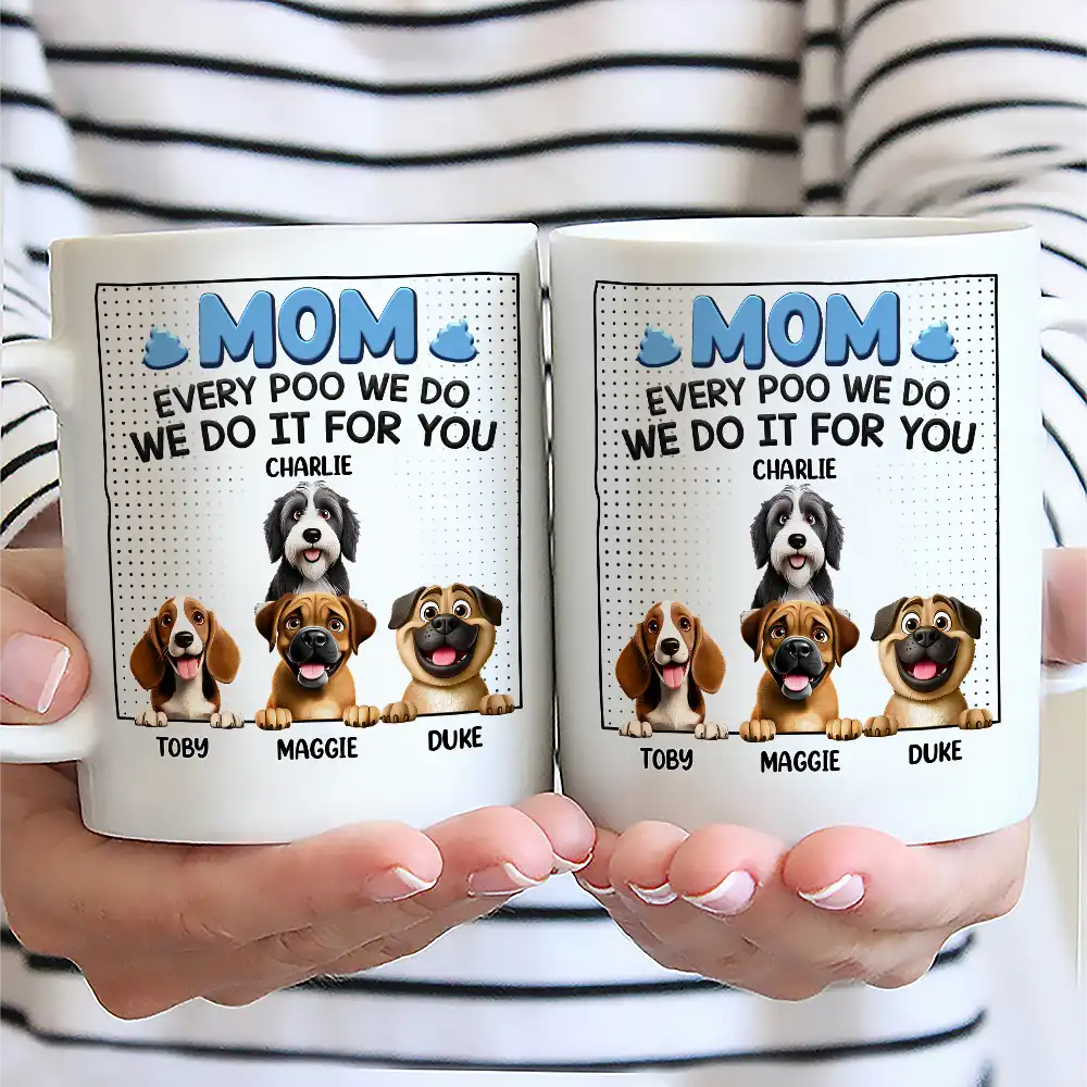 Dad Every Poo I Do 3D Cartoon - Personalized Mug - Image 2